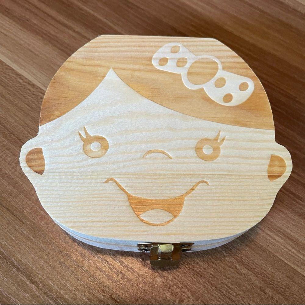 New! Wooden Baby Teeth and More Keepsake Box! Unique Shower Gift.